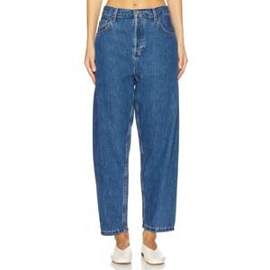 Favorite Daughter 'The Nikki' Blue Cotton Mid Rise Barrel Denim Jean Size 32